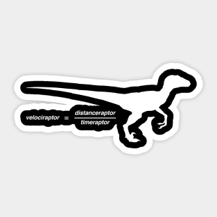 Funny Physics Velociraptor Dinosaur Sticker